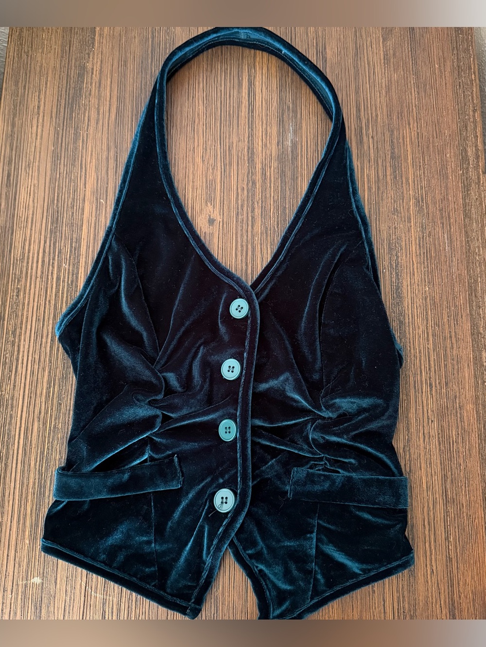 NWOT Cider women’s green velvet vest top whimsigoth boho festival art deco fairy